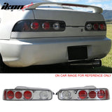 1994-2001 Acura Integra Hatchback 2-Door 2PCS Driver Passenger Side Rear Tail Lights Lamps Assembly Replacement Chrome Housing Clear Lens