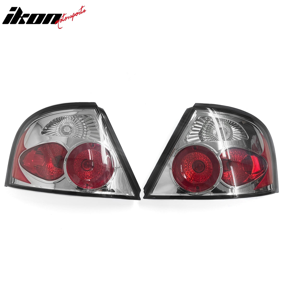 1998-2001 Nissan Altima Rear Tail Lights Lamps Chrome Housing Clear Lens Pair