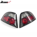 1998-2001 Nissan Altima Black Housing w/ Carbon Texture Clear Lens Tail Lights