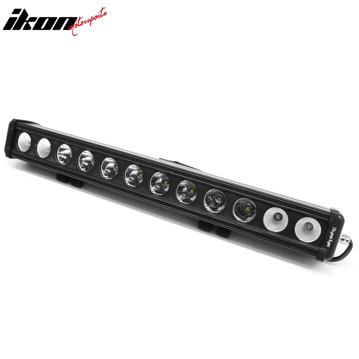 22" 120W 12 LED 1 Row 25 Flood Center + 60 Flood Outer LED Work Light Bar Spot Flood Combo Truck SUV ATV Off Road For Universal Black