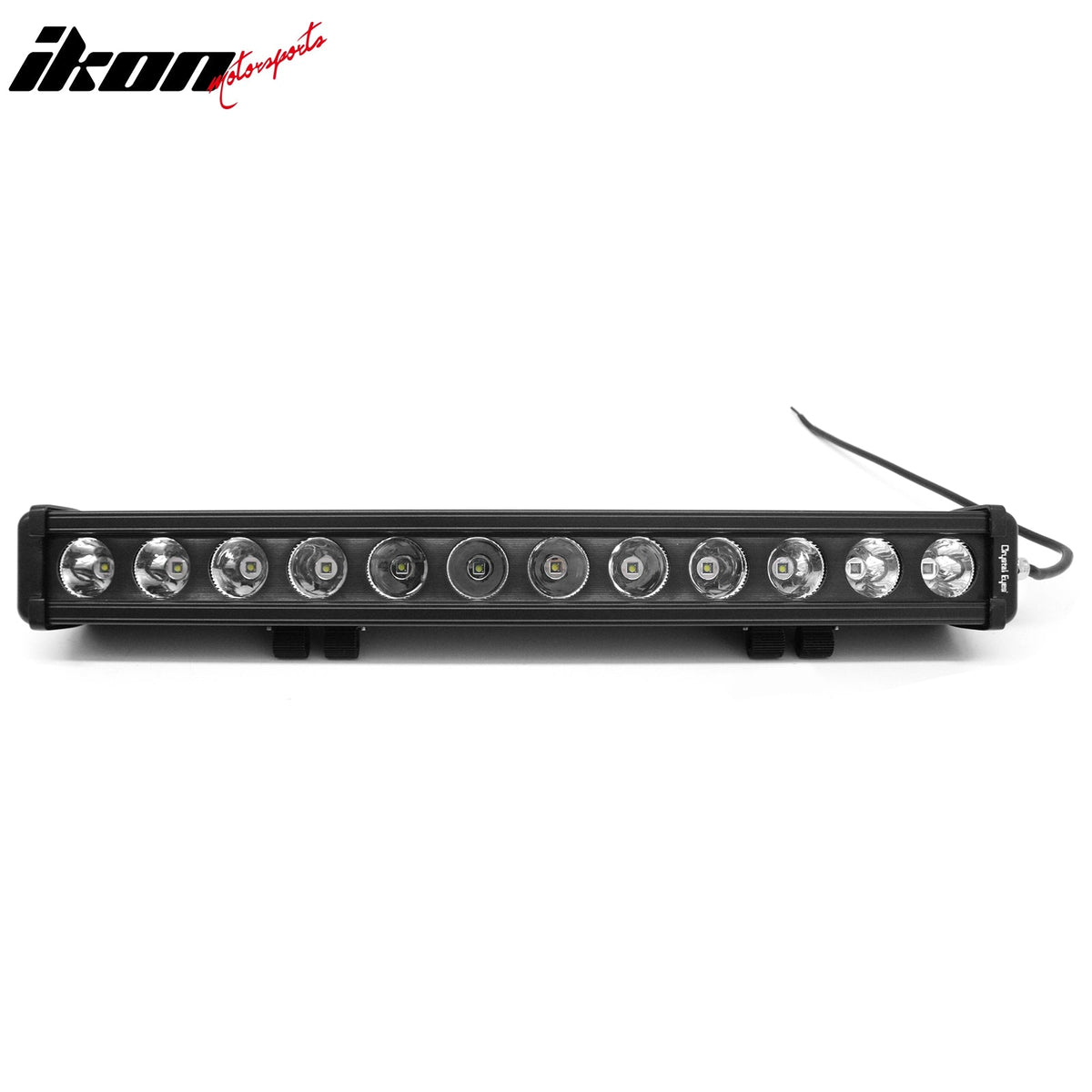 22" 120W 12 LED 1 Row 25 Degree Flood LED Work Light Bar Spot Flood Combo Truck SUV ATV Off Road For Universal Black