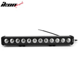 22" 120W 12 LED 1 Row 60 Degree Flood LED Work Light Bar Spot Flood Combo Truck SUV ATV Off Road For Universal Black