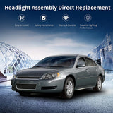 Autosaver88 Headlight Assembly Compatible With 20062013 Chevy Impala 06 07 Monte Carlo Replacement Headlamp Black Housing Amber Reflector Clear Lens A Oe