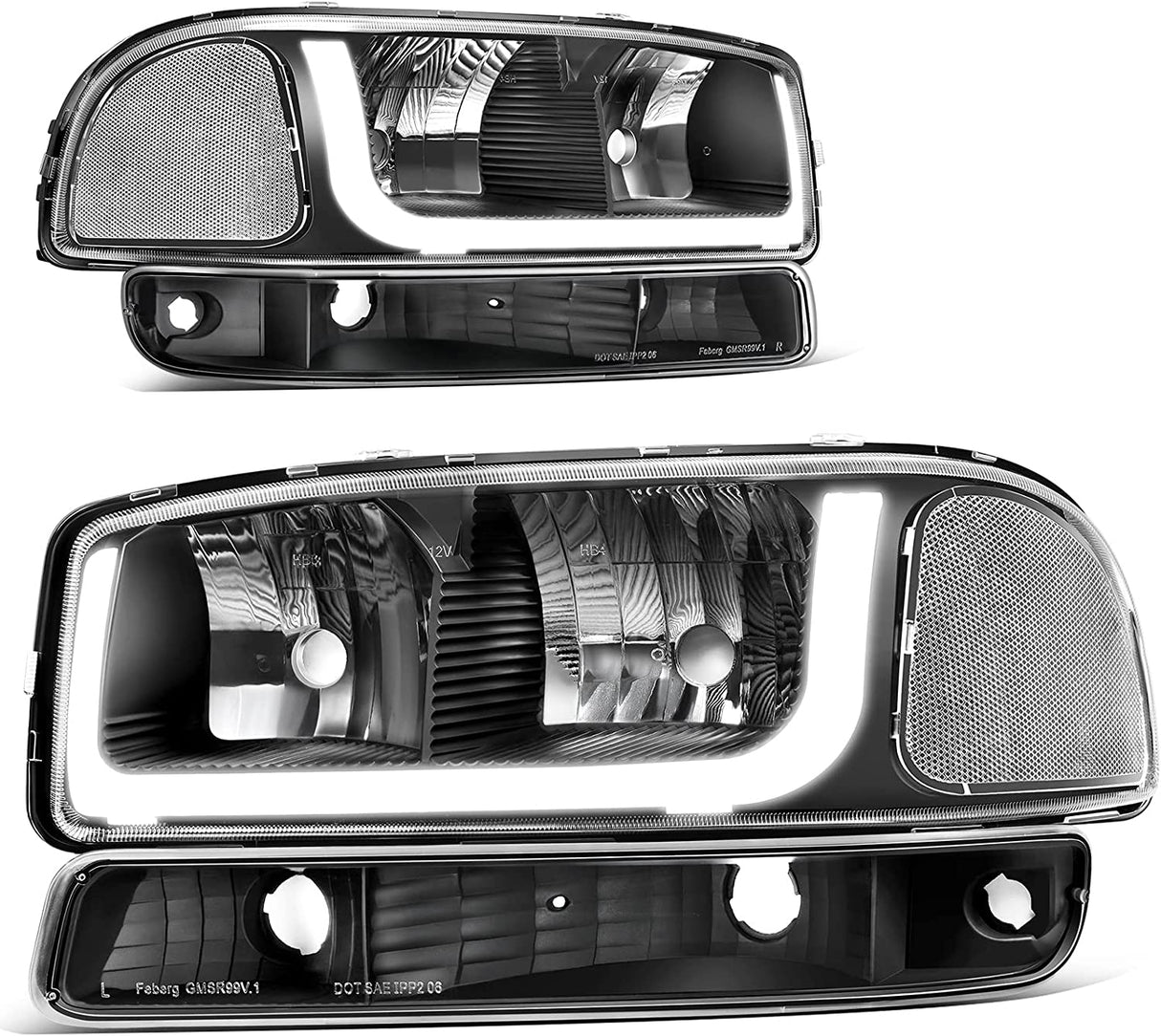 AmeriLite 2013-2015 Altima 4Dr Sedan Replacement Headlights Pair Halogen Type - Driver and Passenger Side