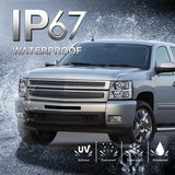 MOSTPLUS Headlight Assembly Compatible with Chevy Chevrolet Silverado 1500 2500 3500 with Black Housing, Clear Lens, Amber Reflector