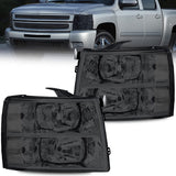 Mostplus Headlight Assembly Compatible With Chevy Chevrolet Silverado 1500 2500 3500 Black Housing Clear Lens Amber Reflector