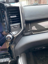 2019+ RAM 1500/TRX/RHO Radio Infotainment Screen Side Trim Hard Carbon Fiber Cover