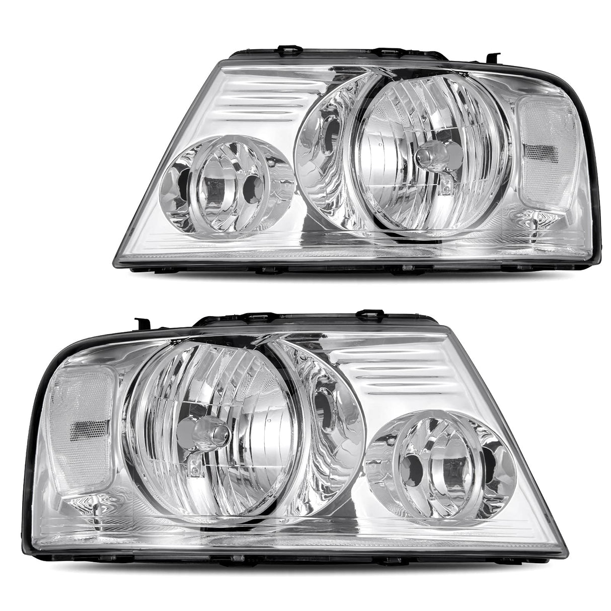2004-2008 Ford F150 Headlights Chrome Housing Reflector