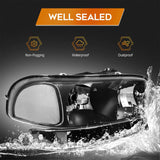 Lbrst Headlights Assembly For 19992006 Gmc Sierra 1500 20072007 Classic Black Housing Reflector Clear Lens Driver Passenger Side