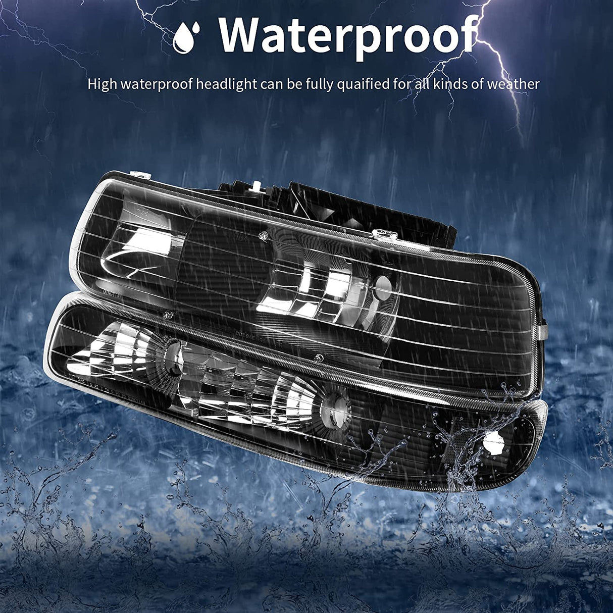 NTXGLOW Headlight Assembly (1999–2002 Chevrolet Silverado & 2000–2006 Tahoe / Suburban)