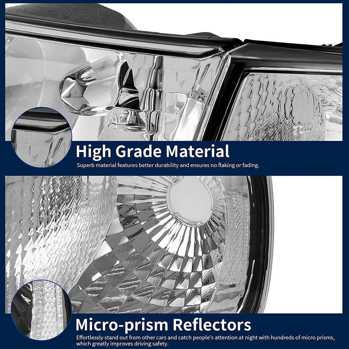 Headlight Assembly Replacement Fits 9703 Ford F1509702 Expedition Pickup