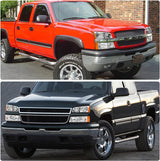 2003-2006 Silverado Headlight Assembly For Chevy Avalanche 150025003500 Clear Chrome Lens With Amber Reflector Replacement Left And Right