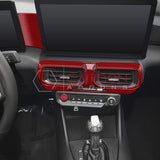Real Carbon Fiber Center Dashboard A/C Vent Trim Overlays for 2024+ Ford Mustang
