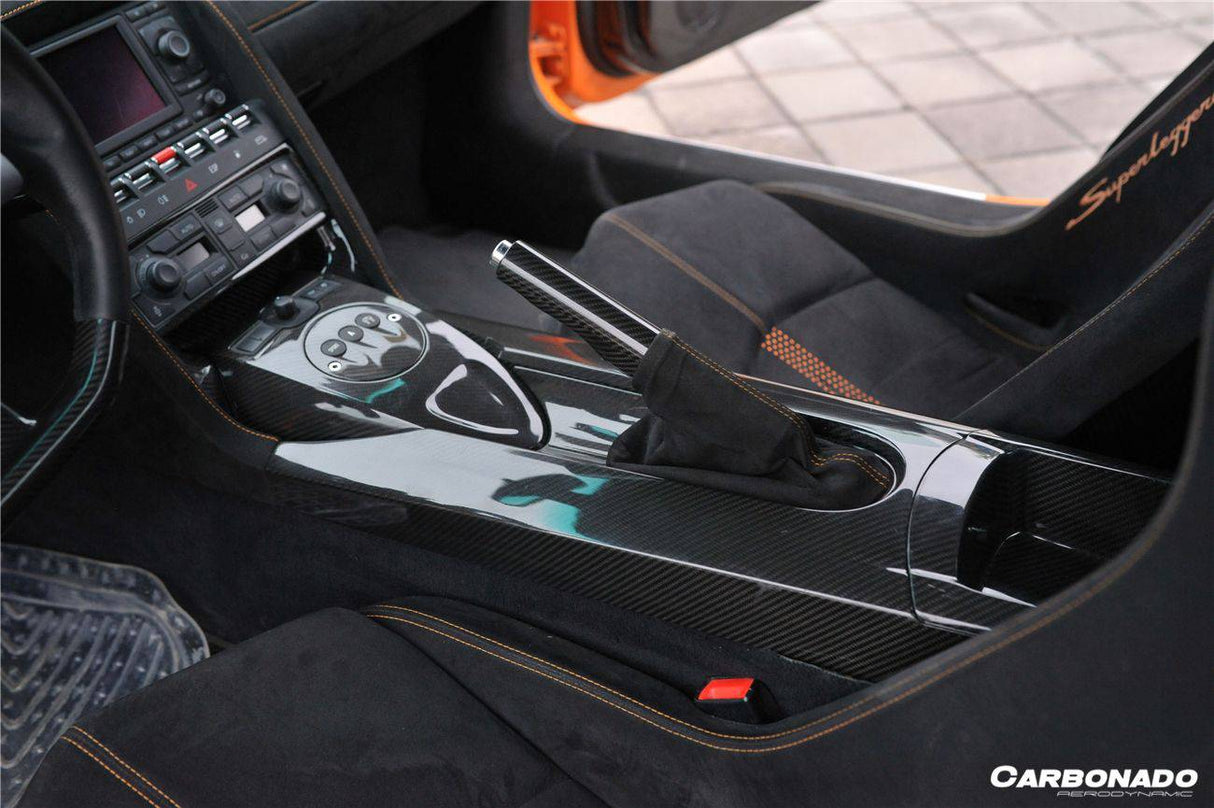 2004-2014 Lamborghini Gallardo OEM Style Carbon Fiber Center Gear Shift Console Board