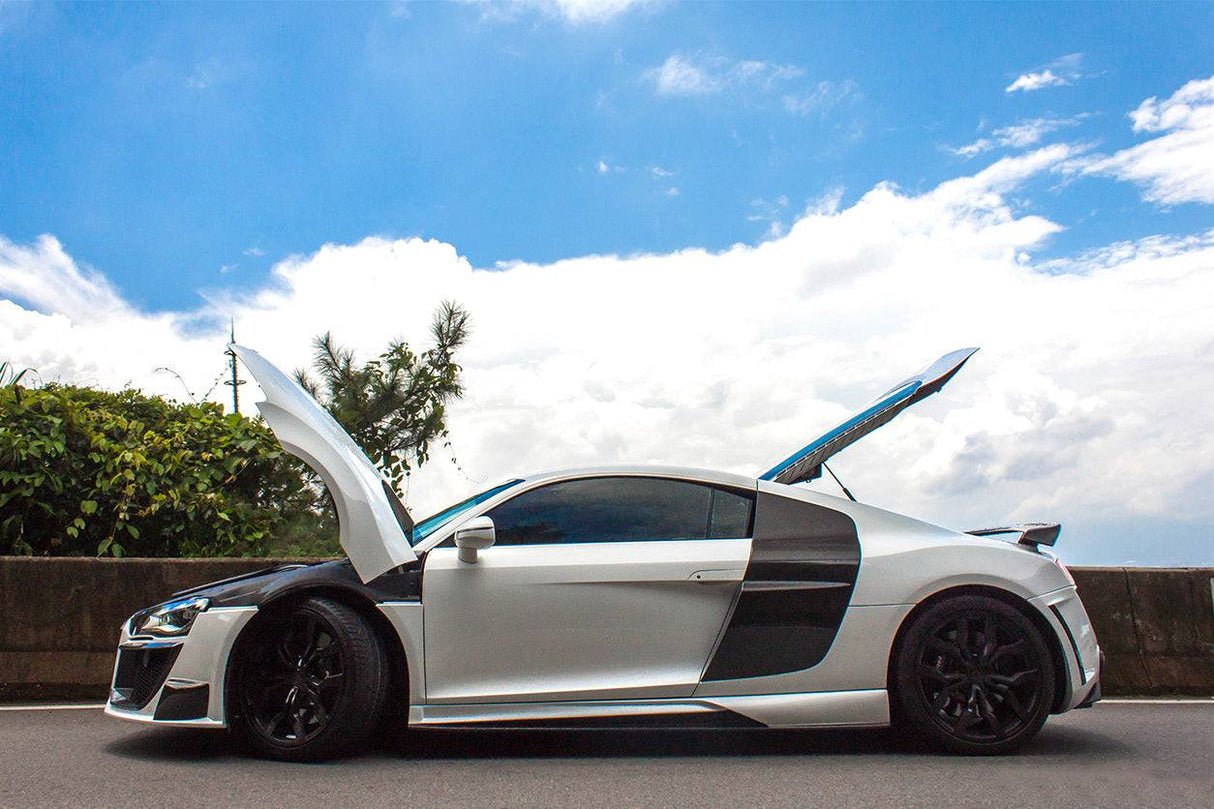 2009-2015 Audi R8 Coupe Spyder OE Style Carbon Fiber Side Blades