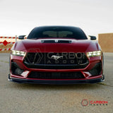 Real Carbon Fiber Front Lip Splitter Extension for 2024+ Ford Mustang GT & EcoBoost