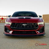 2024+ Mustang S650 GT Ecoboost Real Carbon Fiber Front Bumper Lip Splitter Extension | 1pc