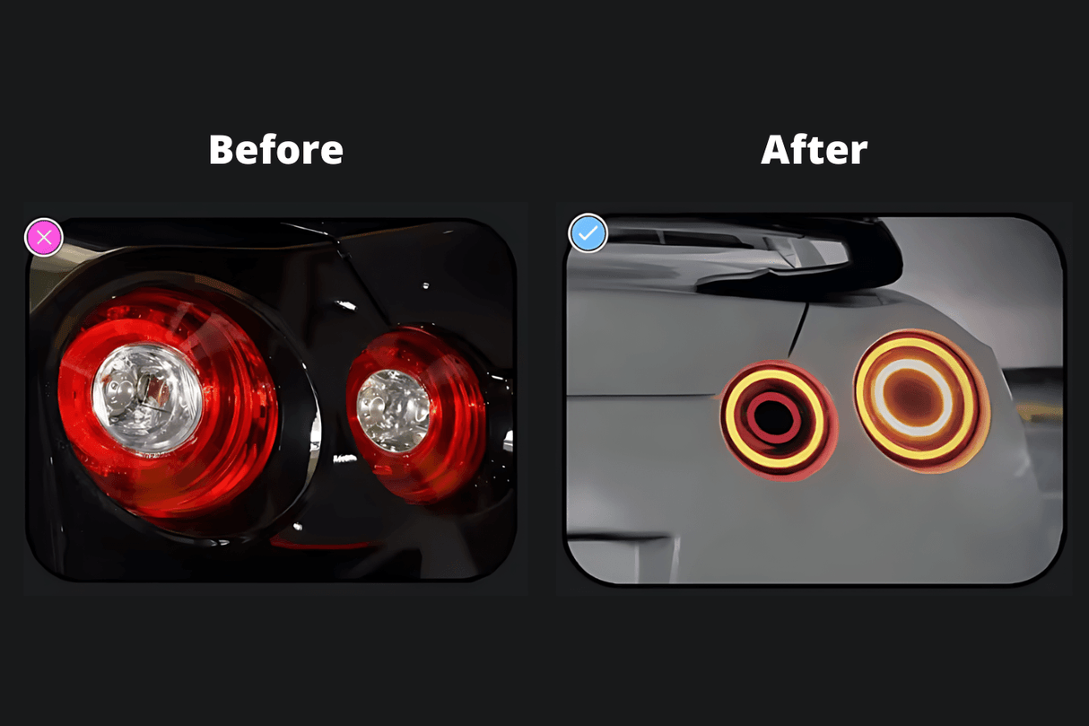 Nissan R35 GTR Red Valenti Style LED Tail Lights (2009 - 2017) - K2 Industries