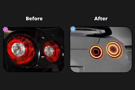 Nissan R35 GTR Red Valenti Style LED Tail Lights (2009 - 2017) - K2 Industries