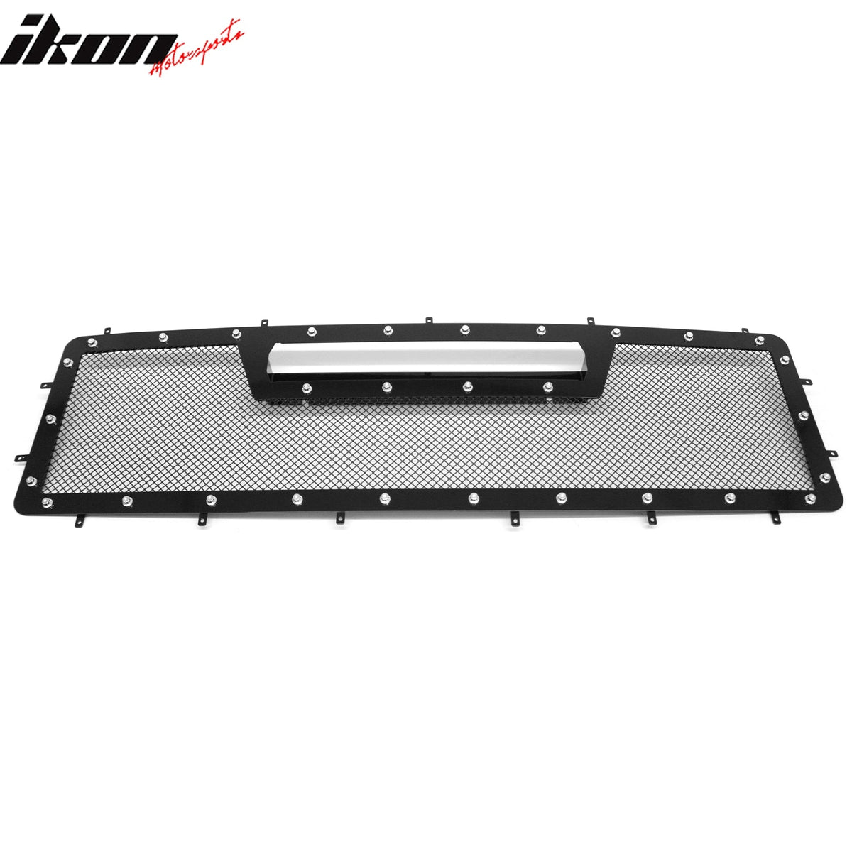 2008-2010 Ford F-250 F-350 Super Duty Grille Black Mesh + Chrome Rivets