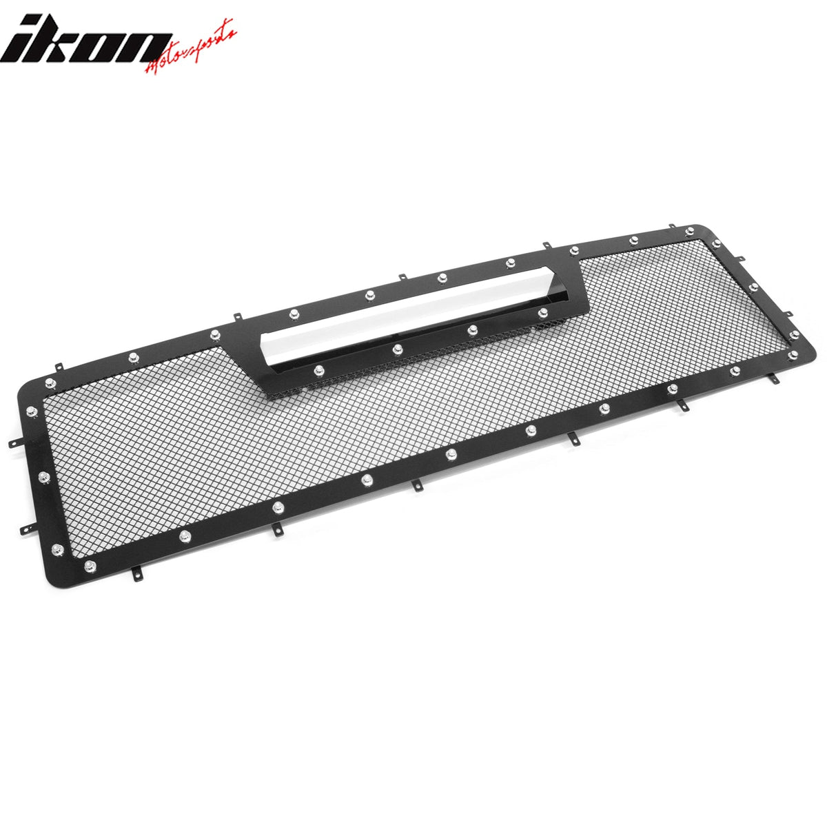 2008-2010 Ford F-250 F-350 Super Duty Grille Black Mesh + Chrome Rivets