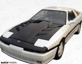 1986-1992 Toyota Supra 2 doors AMS Style Carbon Fiber Black Hood