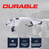 Exterior Door Handle Chrome Replacement for Hyundai Santa Fe (2013-2018) OE Part # 82651-2W710 | Front Left Driver Side w/ Keyhole