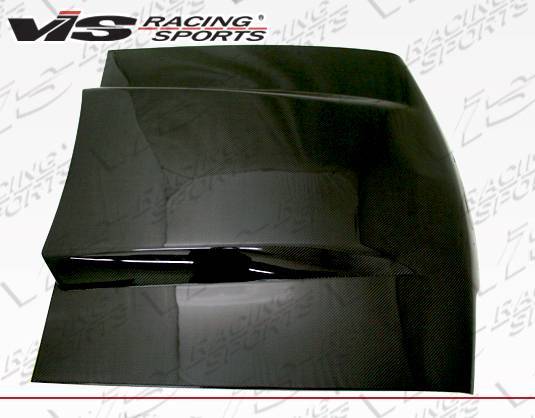 1987-1993 Ford Mustang 2 doors Cowl Induction Style Carbon Fiber Black Hood