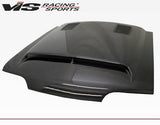 1987-1993 Ford Mustang 2 doors GT 500 Style Carbon Fiber Black Hood