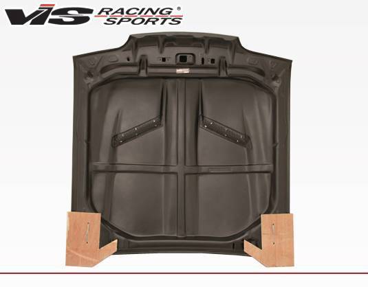 1987-1993 Ford Mustang 2 doors Stalker 2 Style Carbon Fiber Black Hood