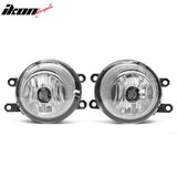 2007-2009 Toyota Camry 2PCS Right Left RH LH Front Bumper Driving Fog Lights Lamps Assembly Replacement Black Housing Clear Lens