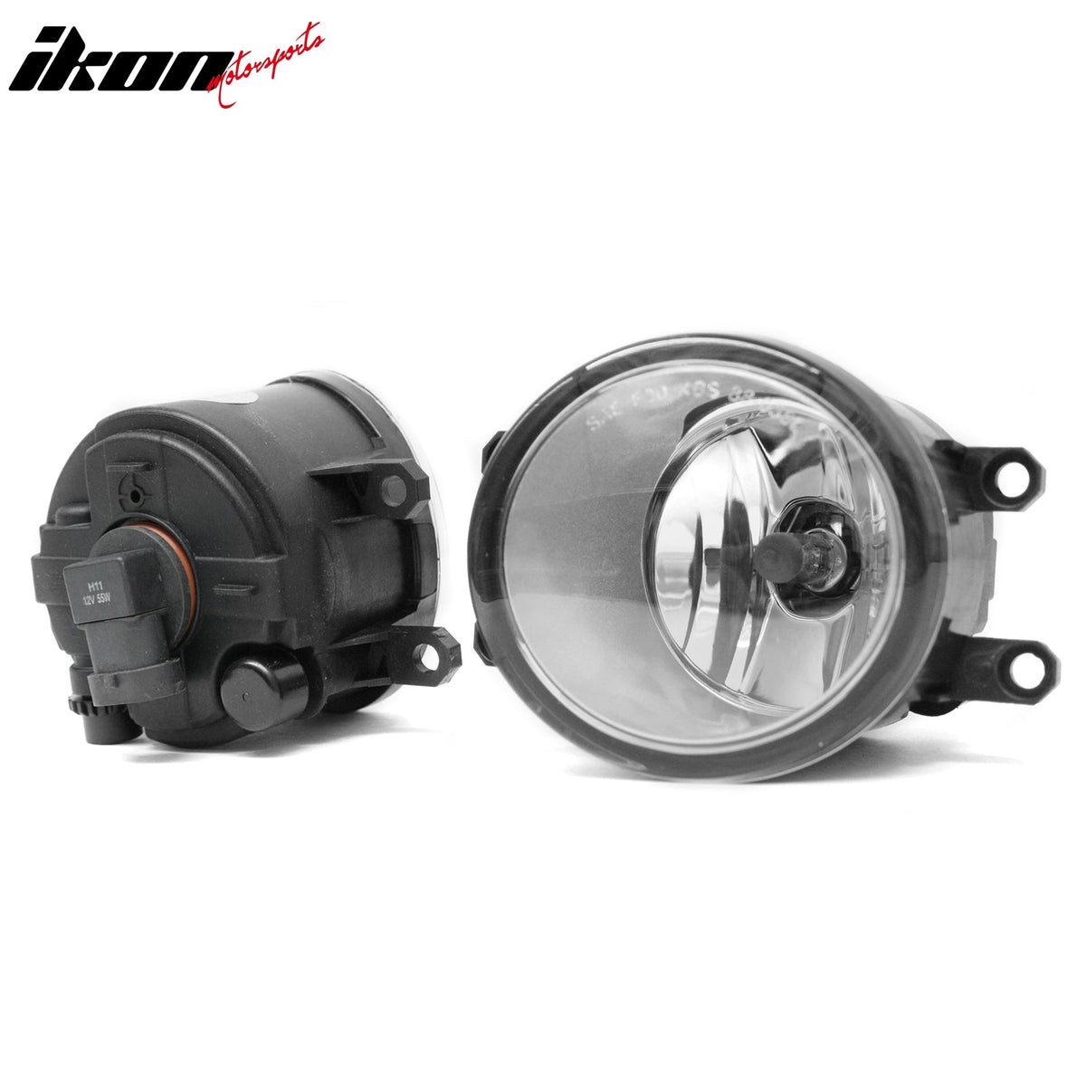 2007-2009 Toyota Camry 2PCS Right Left RH LH Front Bumper Driving Fog Lights Lamps Assembly Replacement Black Housing Clear Lens