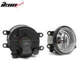 2007-2009 Toyota Camry 2PCS Right Left RH LH Front Bumper Driving Fog Lights Lamps Assembly Replacement Black Housing Clear Lens