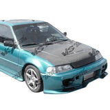 1988-1991 Honda CRX Hatchback US (SIR) Style Carbon Fiber Black Hood