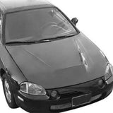 1988-1991 Honda CRX Hatchback INVADER Style Carbon Fiber Black Hood