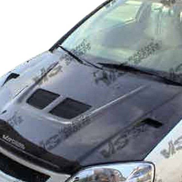 1988-1991 Honda Civic Hatchback EVO Style Carbon Fiber Black Hood