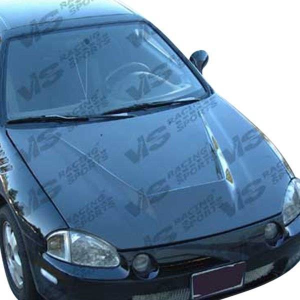 1988-1991 Honda Civic Hatchback INVADER Style Carbon Fiber Black Hood