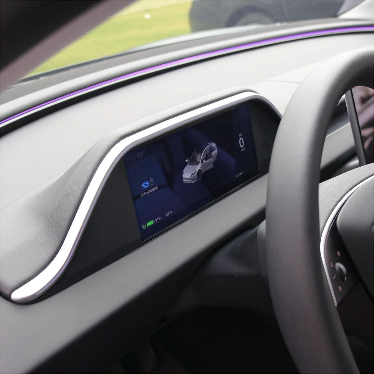 TESERY 8.9'' Dashboard Display with Ambient Lighting for Model 3 Highland / Model Y Juniper