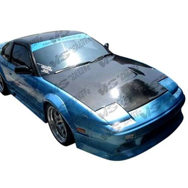 1989-1994 Nissan 240SX Hatchback 2 doors JS Style Carbon Fiber Black Hood