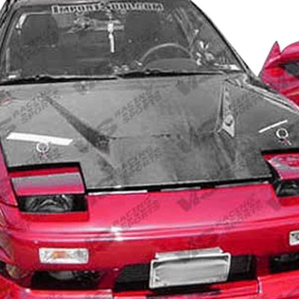 1989-1994 Nissan 240SX Hatchback 2 doors INVADER Style Carbon Fiber Black Hood