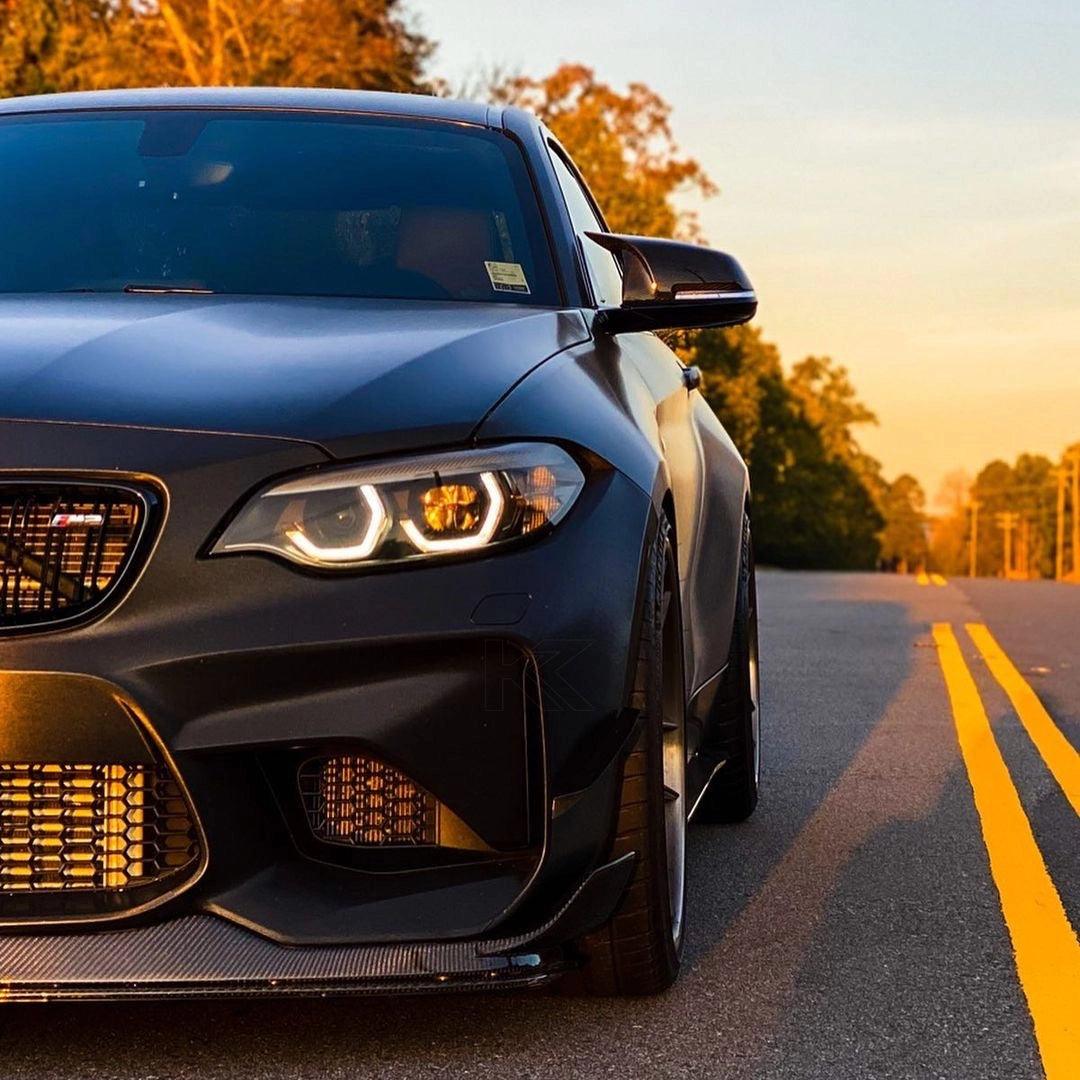 BMW  1 & 2 Series F20 F21 F22 F32 F87 M135i M140i M Style Carbon Fiber Side Mirror Covers (2012 - 2019) - K2 Industries