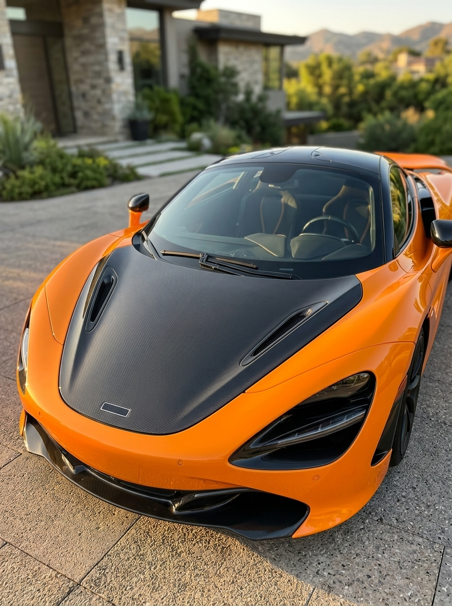 McLaren 720S Dry Carbon Fiber Engine Hood Bonnet Bolt-On