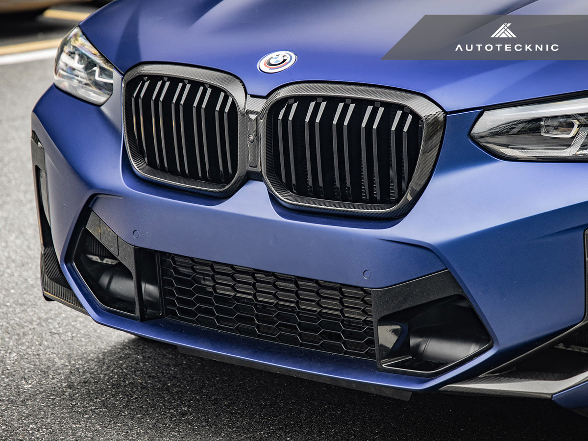 AutoTecknic Dry Carbon Fiber Dual-Slats Front Grille Set - G01 X3 LCI | G02 X4 LCI