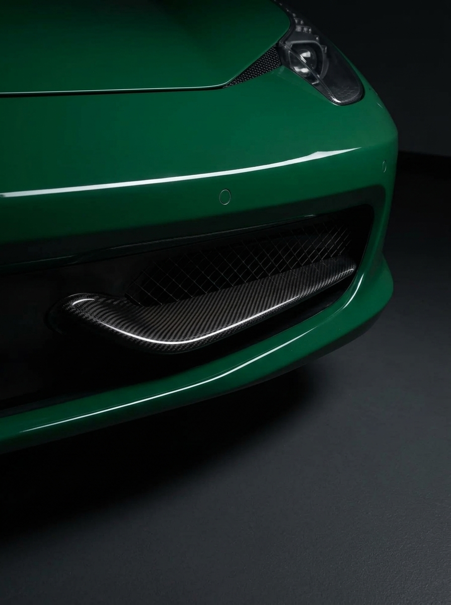2010-2015 Ferrari 458 Italia Spider Front Grille Trim Cover - Dry Carbon Fiber