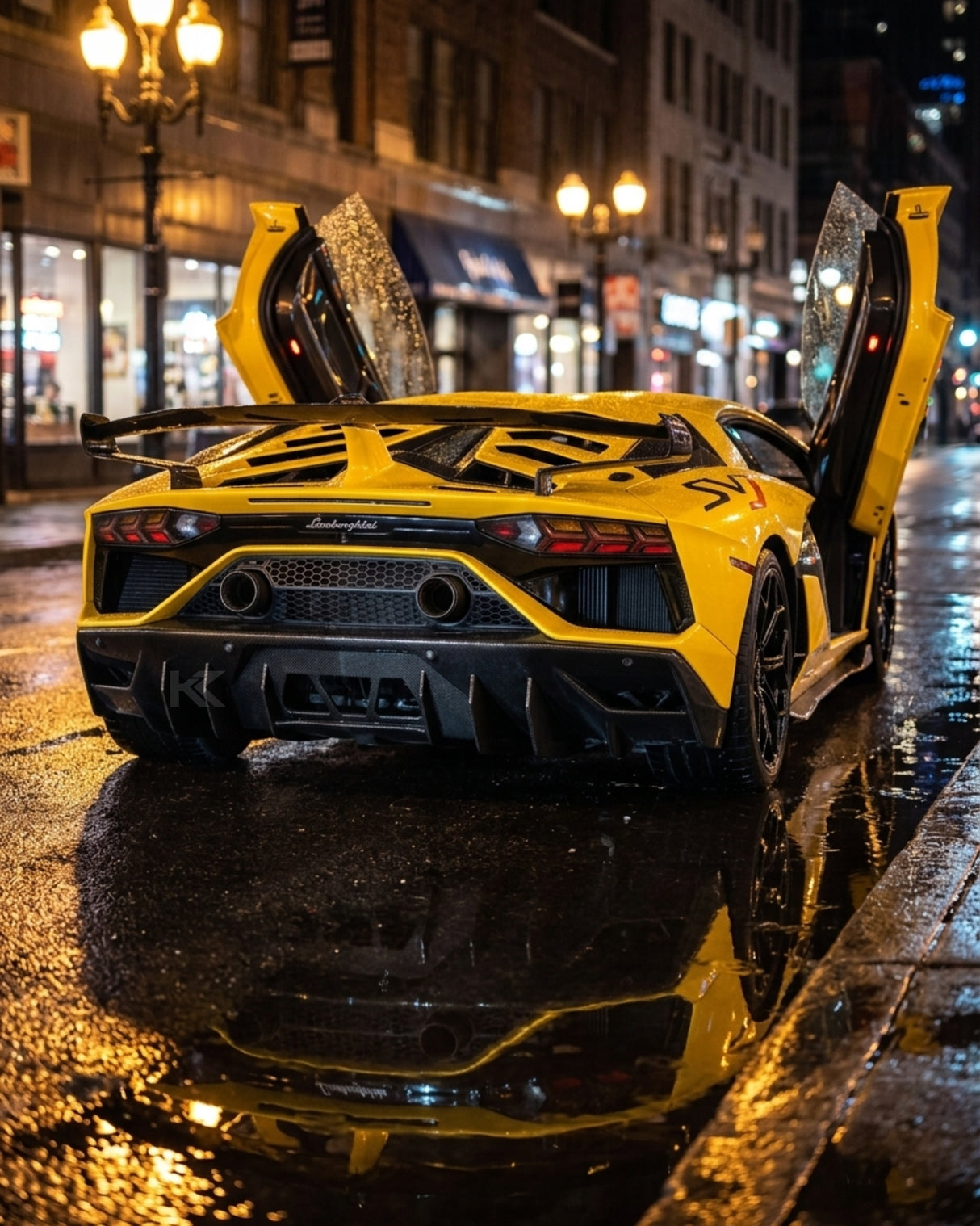 2011–2021 Lamborghini Aventador SVJ Style Rear Bumper – Dry Carbon Fiber