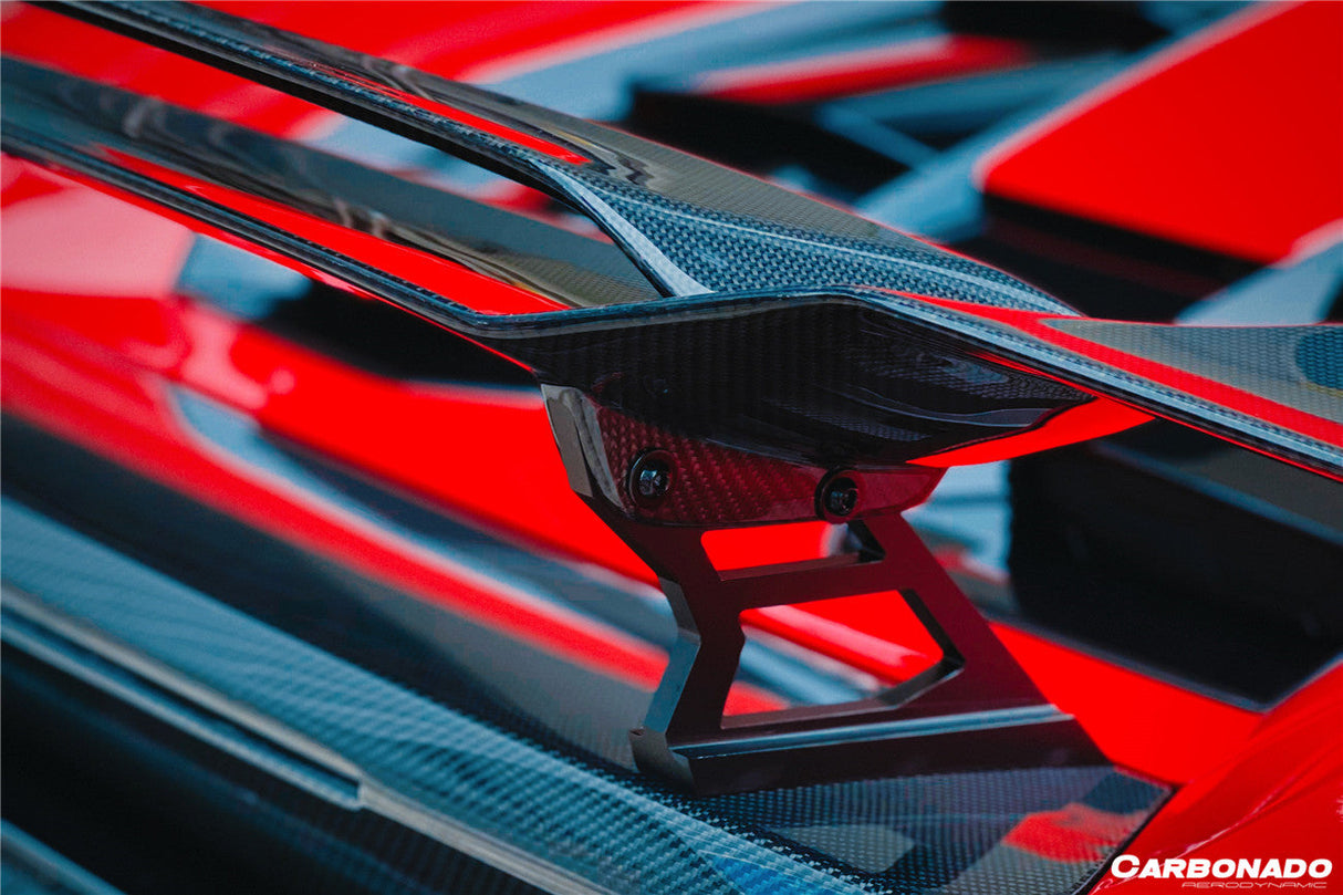 2015-2025 Lamborghini Huracan LP610  LP580  Evo  Tecnica MD Style Carbon Fiber Trunk Spoiler with Base