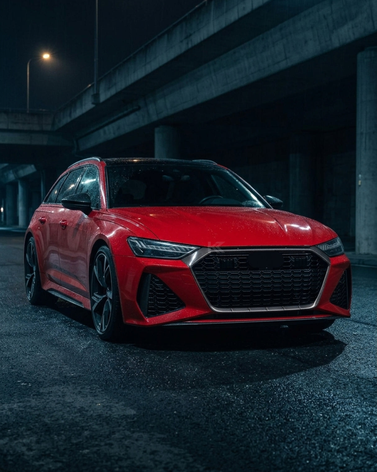 2019–2021 Audi RS6 C8 Avant Front Grille Insert Trim Cover – Dry Carbon Fiber