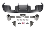 2017-2025 Porsche 718 Cayman Boxster GT4RS Style Autoclave Carbon Fiber Rear Diffuser Lip With Winglets And Exhaust Tips