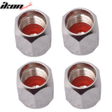 4X Tire Wheel Rims Stem Air Valve Caps Cover Car Truck Silver Aluminum