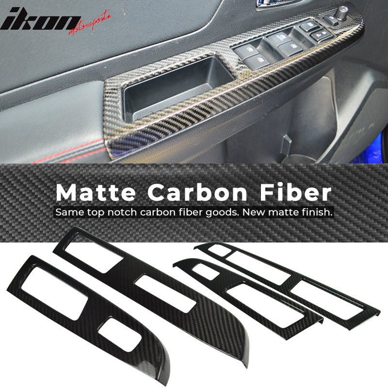 2015-2021 Subaru WRX STI Window Switch Panel Cover Trim Carbon Fiber